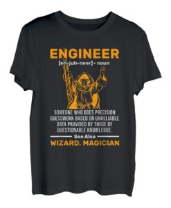 Lustiger Wizard Engineer Definition Bauingenieur T-Shirt