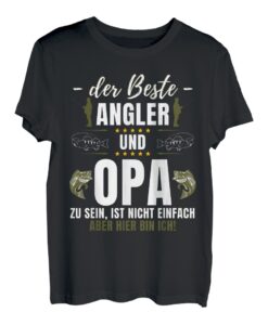 Lustiges Angel Angeln Fischen Fischer Angler Opa Spruch T-Shirt