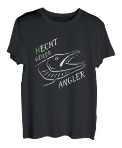Lustiges Angel T-Shirt Hecht Geiler Angler Kleidung Echt