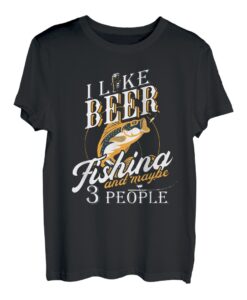 Lustiges Angeln - Bierliebhaber - I Like Beer Fishing T-Shirt