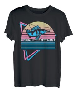 Lustiges Angeln im Retro-Stil O Fishally Die beste Mama T-Shirt