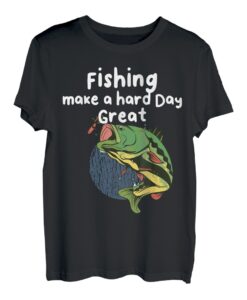 Lustiges Angeln macht einen harten Tag großartig T-Shirt