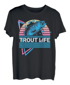 Lustiges Angeln, Retro, Forellenleben T-Shirt