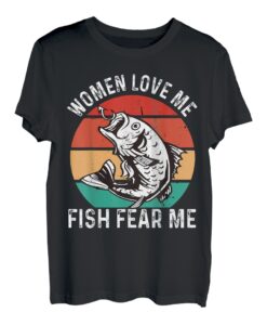 Lustiges Barsch-Angel-Outfit für Damen, Love Me Fish Fear Me T-Shirt