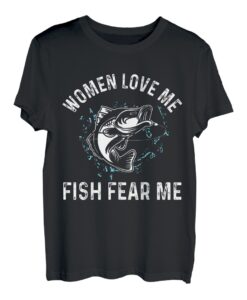 Lustiges Barsch-Angel-Outfit für Damen, Love Me Fish Fear Me T-Shirt