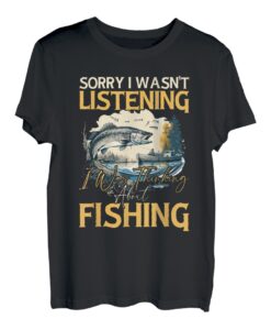Lustiges Fischen, das sagt, dass ich an Fischen dachte T-Shirt