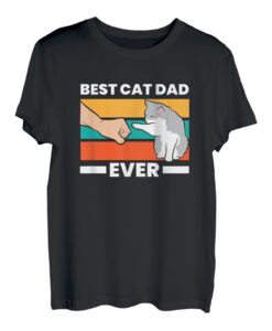 Lustiges Geschenk für Väter mit Aufschrift "Best Cat Dad Ever" T-Shirt
