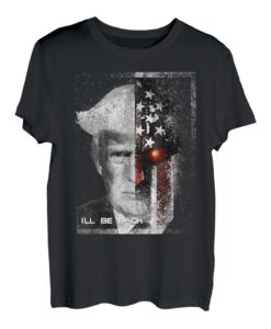 Lustiges leuchtendes Auge Ich werde zurück sein Trump 2024 T-Shirt