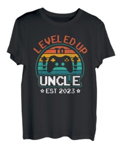 Lustiges Level Up To Uncle Est 2023 Zum Uncle Gamer befördert T-Shirt