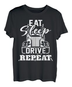 Lustiges LKW-Fahrer-Shirt Eat Sleep Drive Repeat T-Shirt