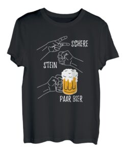 Lustiges Schere Stein Paar Bier Bierliebhaber Bier Hopfen T-Shirt