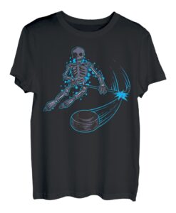 Lustiges Skelett-Eishockey - cooles Totenkopf-Geschenk T-Shirt