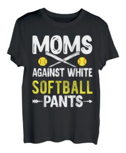 Lustiges Softball-Shirt mit Aufschrift "Mom Against White" T-Shirt