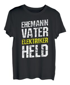 Lustiges T-shirt Ehemann Vater Elektriker Held Vatertag T-Shirt