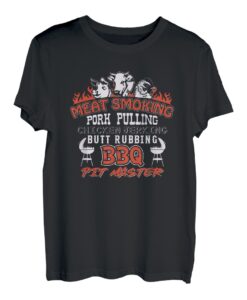 Lustiges T-Shirt für Fleisch, Räuchern, BBQ Pit Master T-Shirt