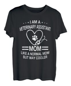 Lustiges tierärztliches Assistenten-Mama-Outfit für Frauen T-Shirt