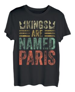 Lustiges Trikot mit personalisiertem Namen, Könige sind Paris benannt T-Shirt