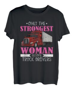 Lustiges weibliches LKW-Fahrer-Design für Frauen und Mädchen T-Shirt
