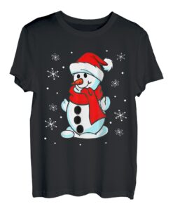 Lustiges Weihnachtsmann-T-Shirt mit Schneemann-Motiv, niedlich, für Herren, Damen, Kinder T-Shirt