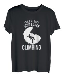 Mädchen Bergsteiger Bouldern Hobby Klettern T-Shirt