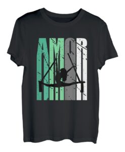 Mädchen Green Aerialist Distressed Amor Loves Inspirational T-Shirt