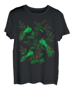 Magische Vögel -Blumen Vintage Ukrainischen Wyschywanka-Stil T-Shirt
