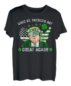 Make St Patrick's Day Great Again Trump US-Flagge Irish Clover T-Shirt