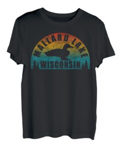 Mallard Lake, Nord-Wisconsin, Sonnenuntergang, Loon T-Shirt