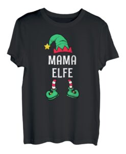 Mama Elfe Partnerlook Familien Outfit Frauen Weihnachten T-Shirt