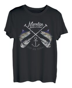 Marlin Schwertfisch Hochsee Angeln Maritim T-Shirt & Design T-Shirt