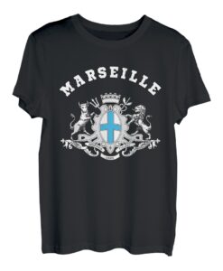 Marseille T-Shirt Wappen Tee Flagge Souvenir T-Shirt