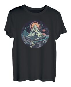 Matterhorn Zermatt Schweiz Alpen, Dystopie T-Shirt