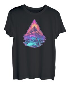 Matterhorn Zermatt Schweiz Alpen, Dystopie T-Shirt