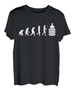 Maurer Evolution | lustiges Wandbauer Geschenk T-Shirt