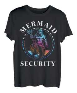 Meerjungfrau Security Dad Brother Opa of Swimmer Geschenk T-Shirt
