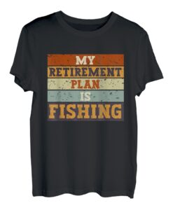 Mein Altersvorsorgeplan ist Angeln Lustige Fischer im Ruhestand Retro T-Shirt