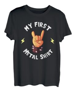 Mein erstes Metal-Shirt ich lustige Jungen-Mädchen-Musik T-Shirt