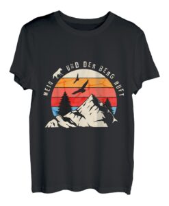 Mein Hund und der Berg Ruft für Bergsteiger, Wanderer T-Shirt