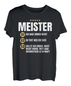 Meister Geschenk Meisterprüfung Handwerker Betrieb Shirt