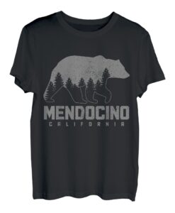 Mendocino California Bear Grizzly Pride Outdoor Vintage T-Shirt