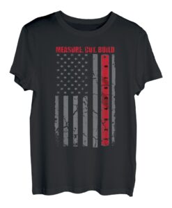 Messen Sie Schnitt Bau Messung Holzbearbeitung Liebhaber Holzarbeiter T-Shirt