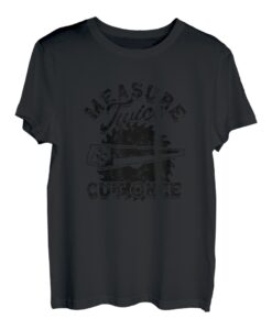 Messen Sie zweimal geschnitten, sobald Holz Design Herren T-Shirt