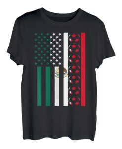 Mexikanische amerikanische Flagge Fußball Cinco De Mayo T-Shirt