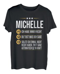 Michelle Vorname Geschenk-Idee Geburtstag Namensgeschenk T-Shirt