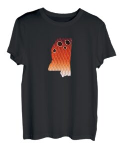 Mississippi State Red Fish Skin Schuppenkunst Angeln Dekor T-Shirt