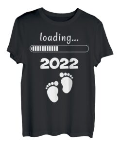 Mom Dad Loading 2022 Future Daddy Mommy Baby Ankündigung T-Shirt