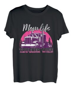 Mom Life Trucker Wife Vintage Muttertag LKW Fahrer T-Shirt