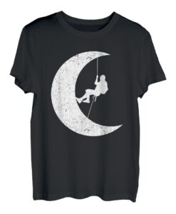 Mond Kletterer Sportklettern Bouldern T-Shirt