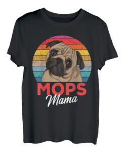 Mops Mama Liebe Hundehalterin Frauchen Geschenkidee T-Shirt