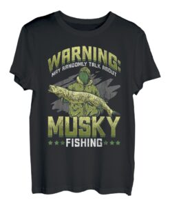 Moschus-Shirt Moschus-Shirts Muskellunge Fisch Moschus Angeln T-Shirt